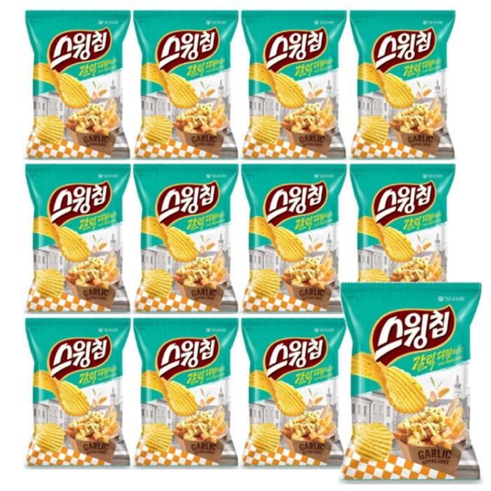 スウィングチップガーリックディッピングソース味のスナック 60g x 12個 5,238円