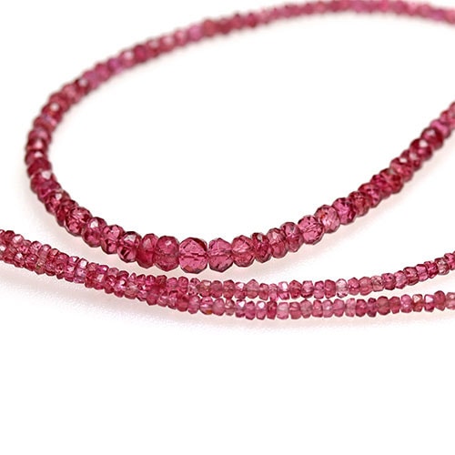 宝石質 レットスピネル グラデーションネックレス 1点 RYN23