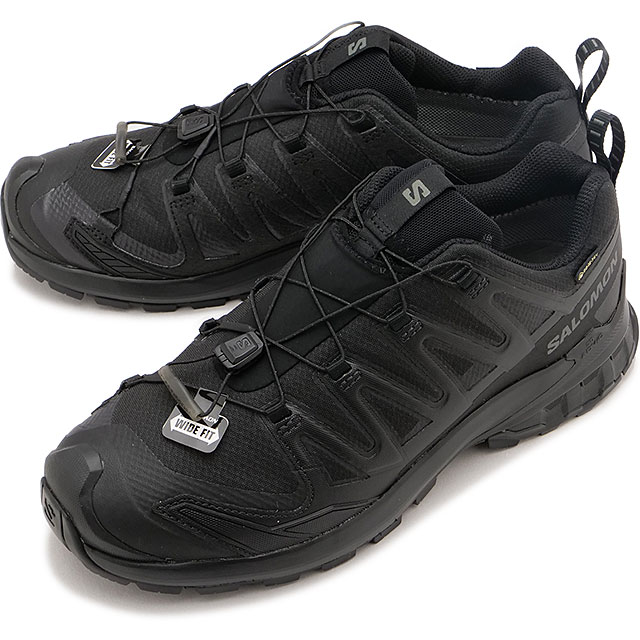 スニーカー トレイルランニングシューズ ワイド ゴアテックス [L47277000] メンズ 靴 トレランシューズ 幅広 透湿防水 アウトドア BLACK/PHANTOM/PEWTER 正規取扱店 22,000円