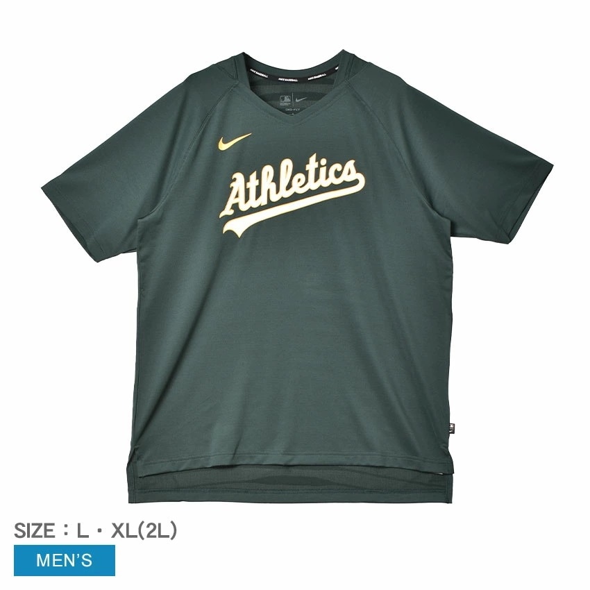 Dri-Fit Pregame Top Short Sleeve Tee NACS-3EY メンズ ウエア トップス オークランドアスレチックス MLB メジャーリーグ ブランド カジュアル
