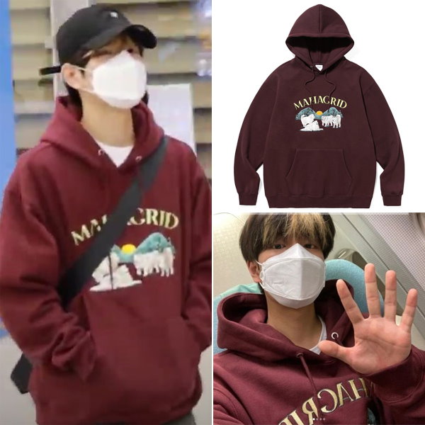 レア！StrayKids × mahagrid スウェットトレカ付き　スンミン Qoo10] MAHAGRID Stray Kids スンミン Seun