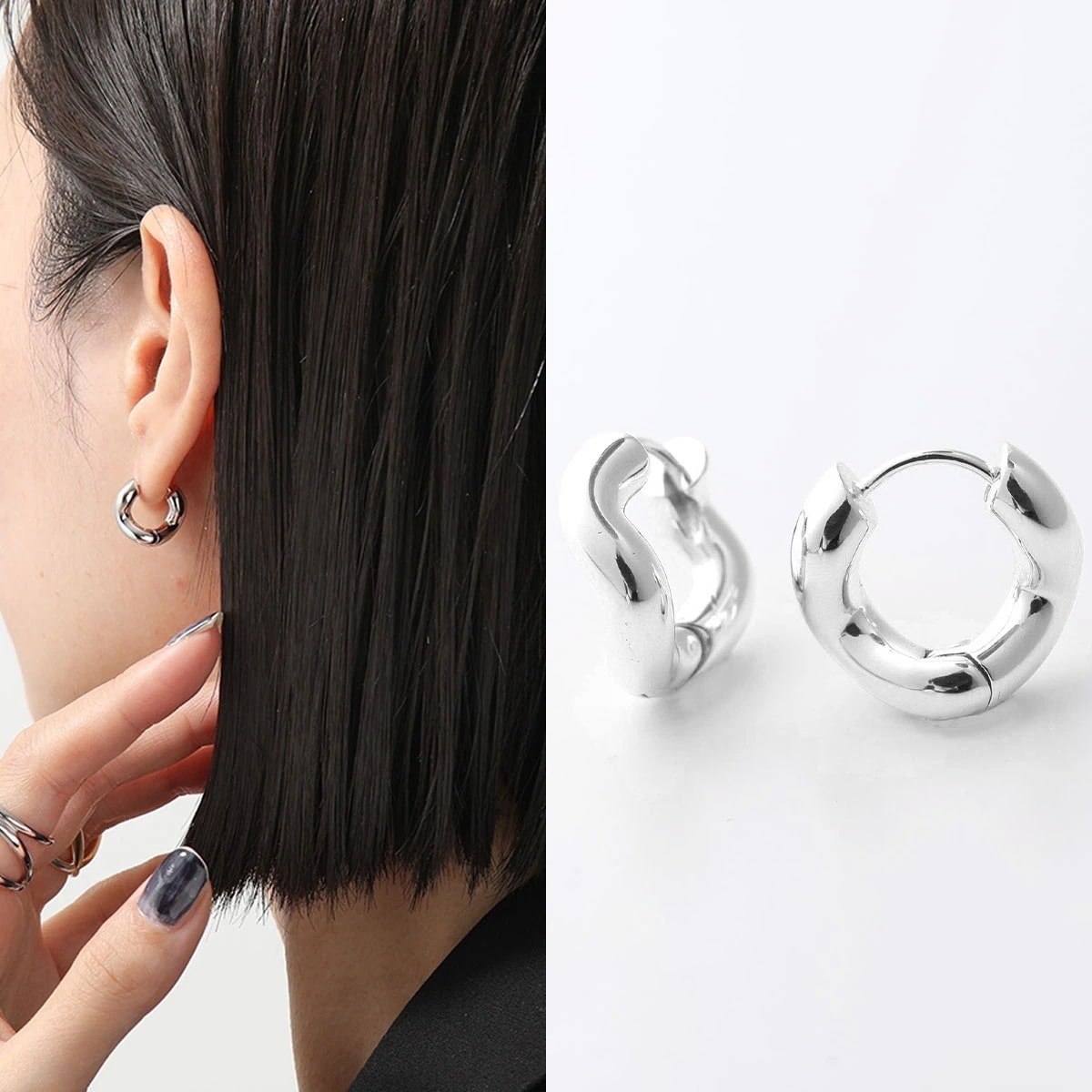 【訳あり】Charlotte Chesnais シャルロットシェネ ピアス BOUCLES DOREILLES PETIT WAVE 21BO104AR レディース フープピアス アクセサリー ARG