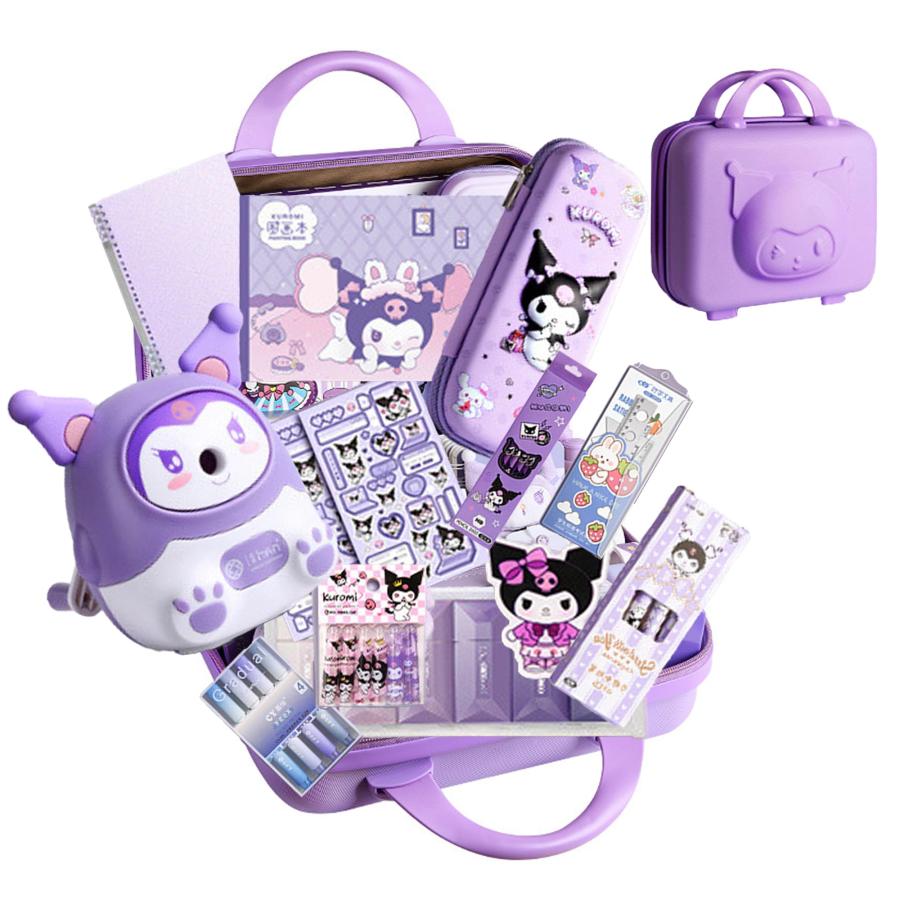 クロミ グッズ 文房具セット メロディ ノート セット 2026 新入学 文具セット ギフトボックス ペンケース ボールペン ルーズリーフ 単語帳 筆立て 修正テープ