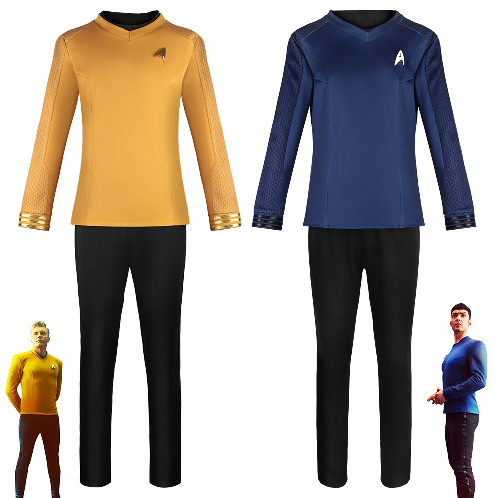 ハロウィーンcos服スタートレック奇妙な新世界スポークパーカー艦長コスプレ舞台衣装