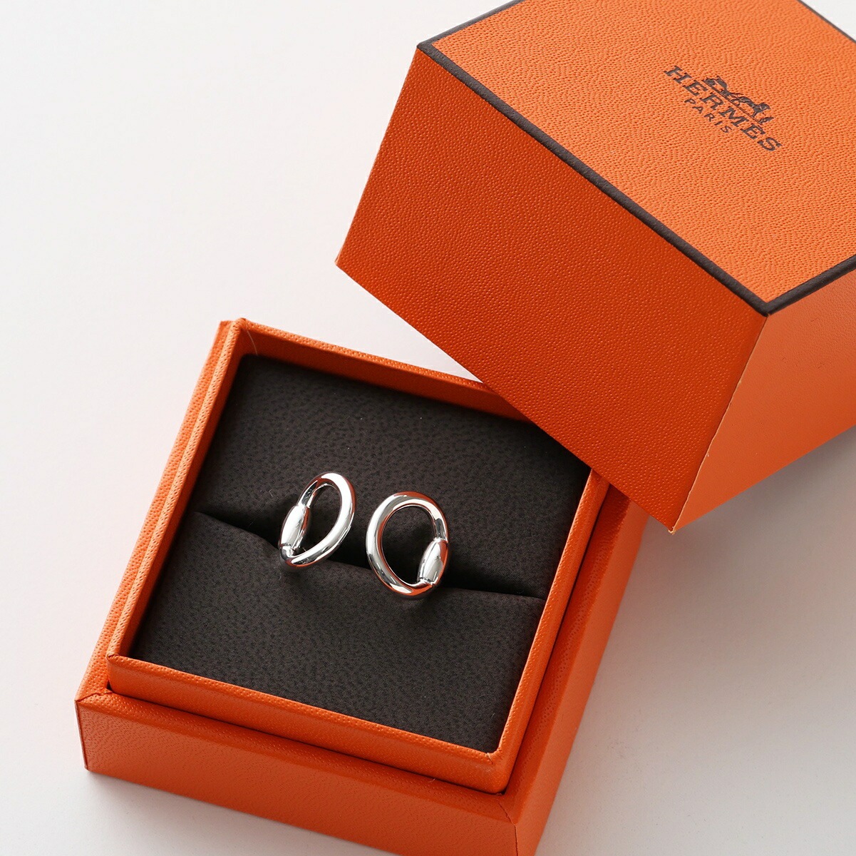 HERMES エルメス リング ノジカ Nausicaa Ring GM ナウシカ H108551B メンズ オープンリング ホースビット 指輪 アクセサリー silver925 シルバー