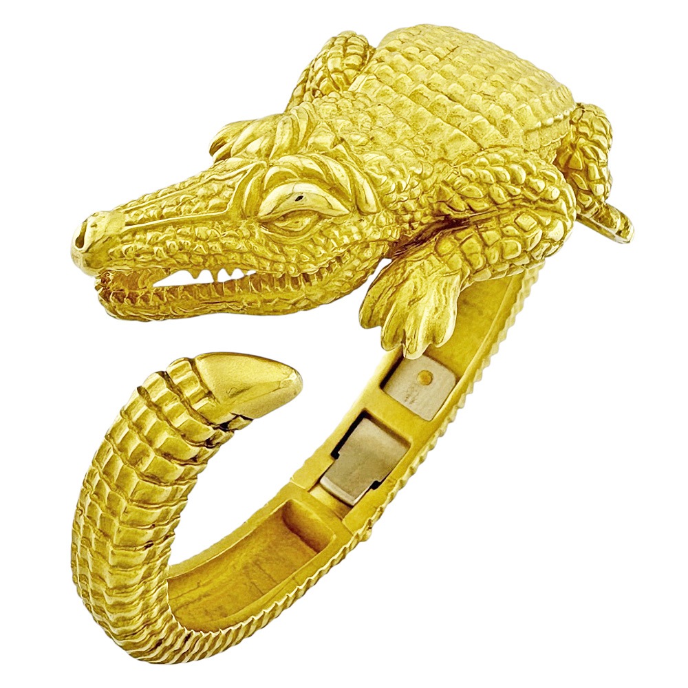 キーゼルシュタインコード KIESELSTEIN CORD アニマル バングル 18金 K18イエローゴールド 中古 美品 1,732,500円