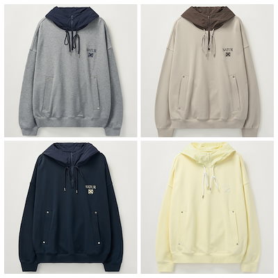 【SATUR】 Balaclava Nylon Hoodie /追跡付 SATUR】 BALACLAVA NYLON 誰でも着用可能 HOODIE : 4COLORS