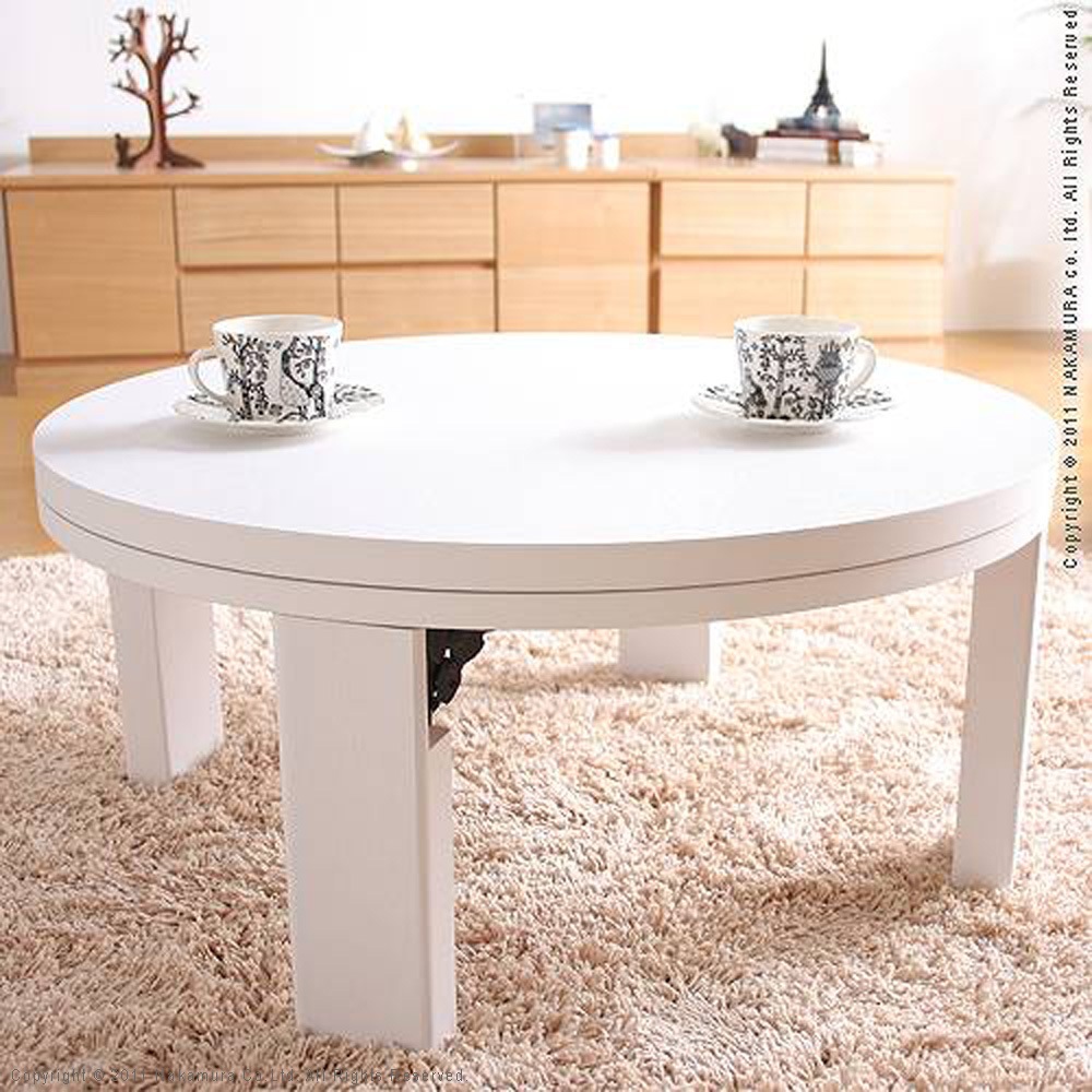 こたつテーブル こたつ コタツ 丸形 90 フラットヒーター おしゃれ 折りたたみこたつ 天然木 丸天板 円形 折り畳み 折りたたみ 日本製 薄型ヒーター 完成品 炬燵