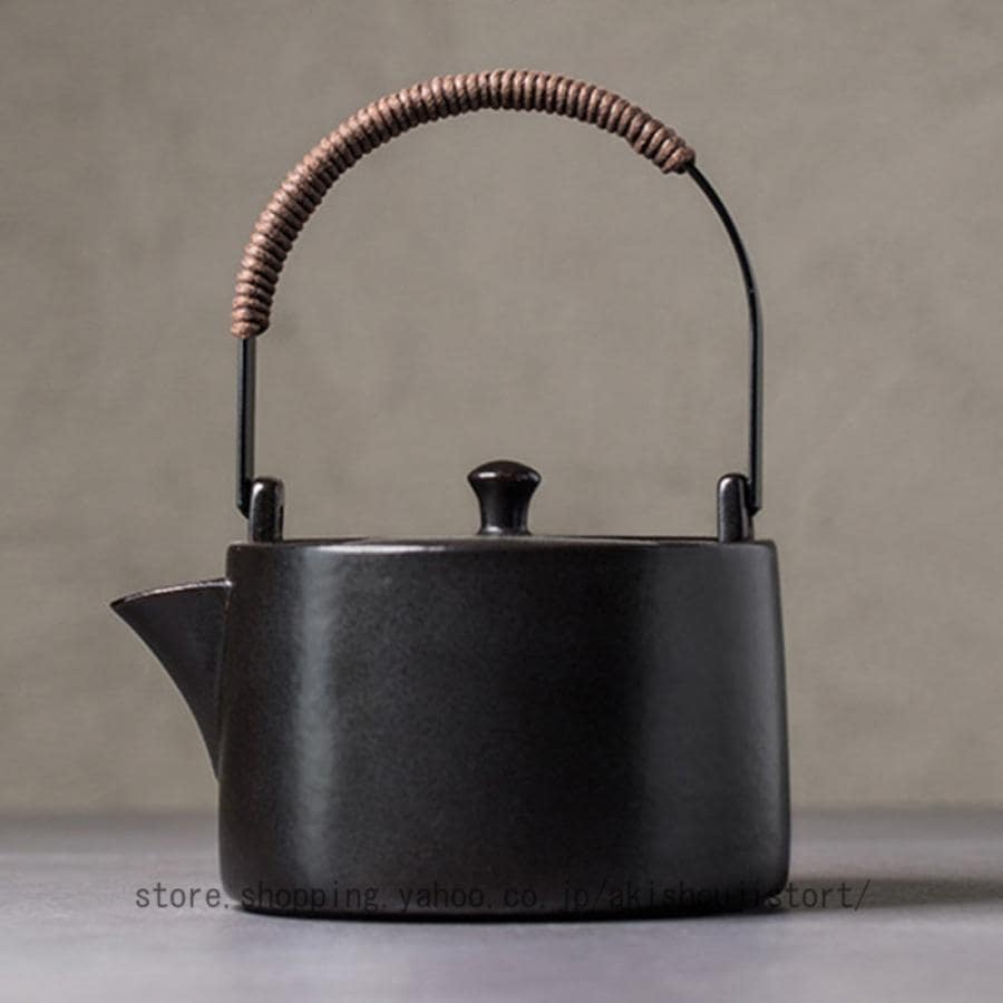 陶のやかん 小さい 直火 ケトル 陶器製 ヤカン 陶やかん ケットル 大容量 広口 お茶 湯沸かし麦茶 ティーポット 耐熱ハンドル キッチン用品 調理用品 やかん