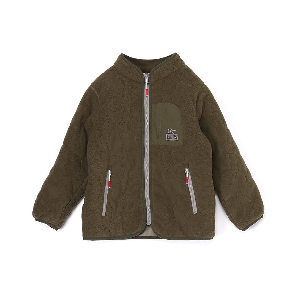 [チャムス] フリースジャケット Kids Booby Stitch Fleece Jacket ボーイズ Olive L