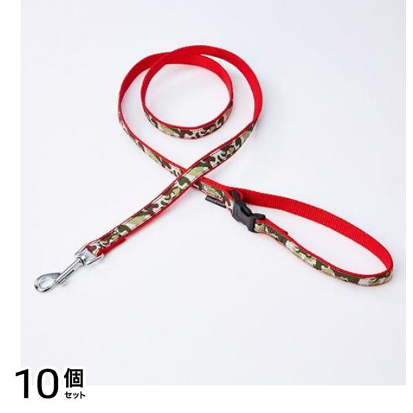 ペティオ エシカルドア 迷彩リード SS 超小型犬用引き紐 レッド 1.2m (W57785) 10個セット 8,352円