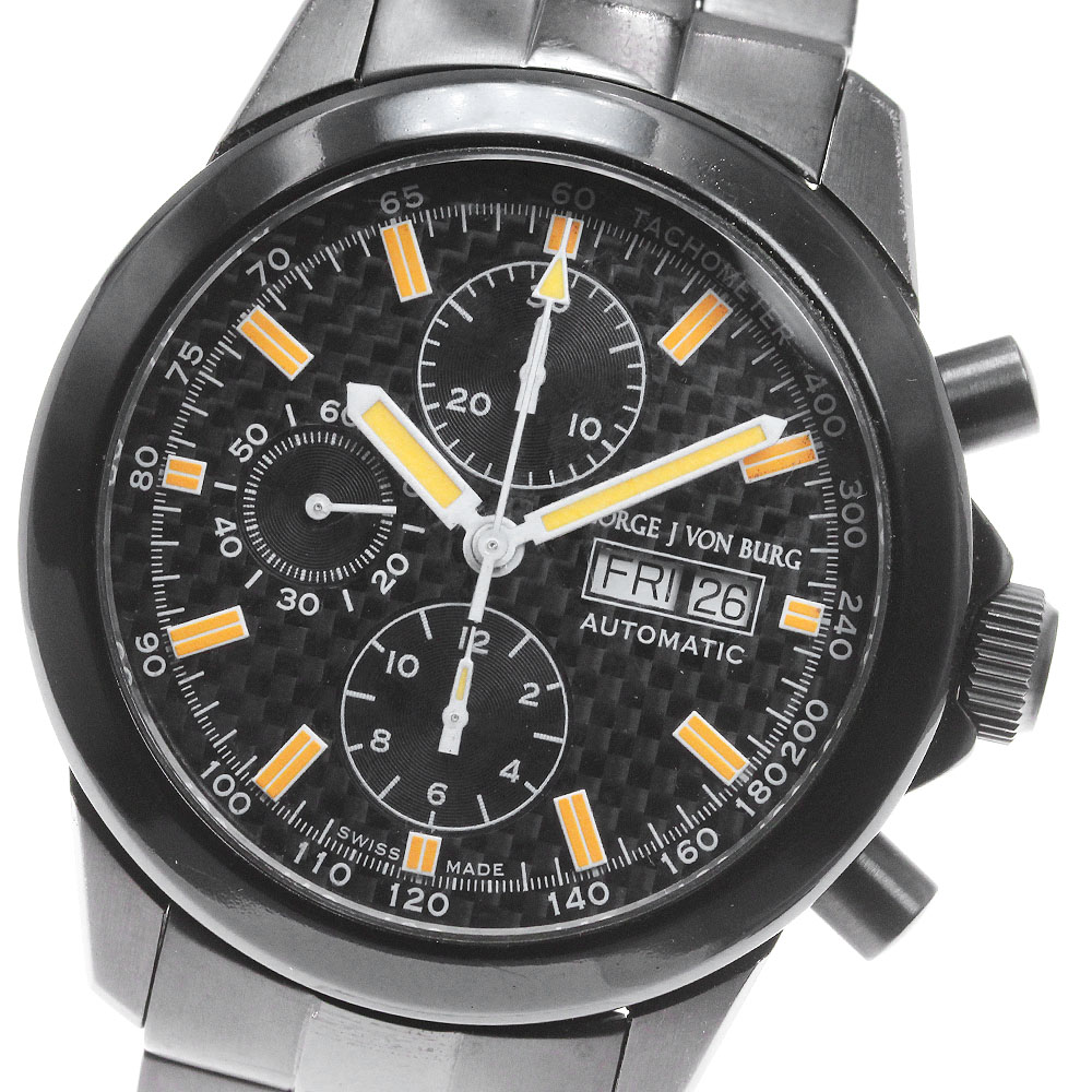 ジョージ J ボンバーグ George J Von Burg MGJVB-0053 クロノグラフ スモールセコンド 自動巻き メンズ _837704【中古】