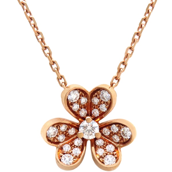 ヴァンクリーフアーペル Van Cleef & Arpels ネックレス フリヴォル ペンダント ミニ ダイヤ K18PG ダイヤモンド ピンクゴールド 750PG 25石 VCARP7RI00 【