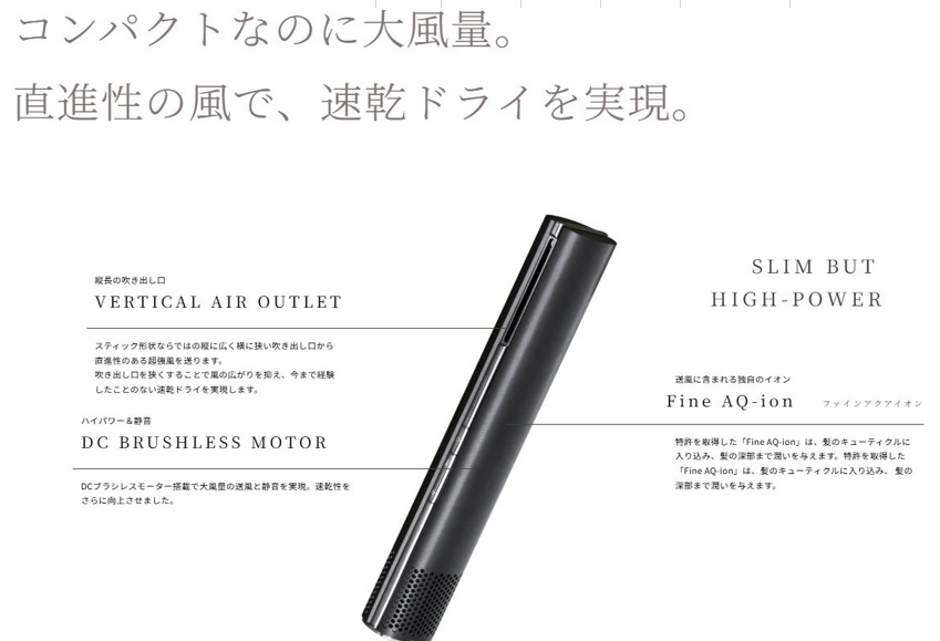 ビサラ スティックドライヤー ブラック BSR004BK