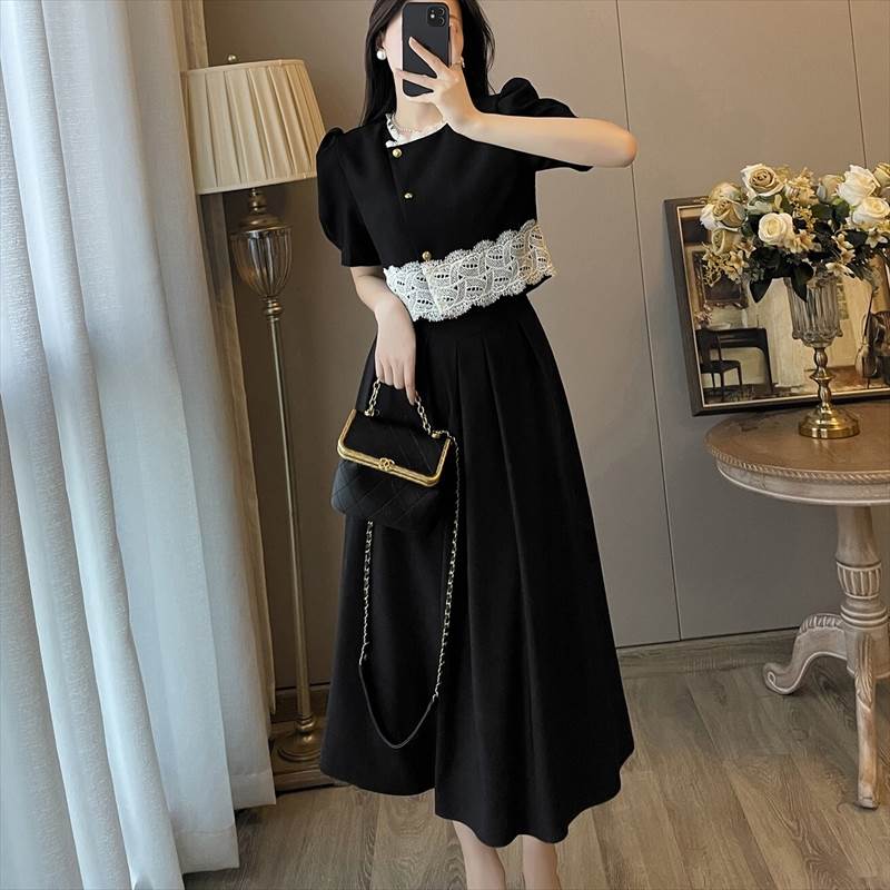 2点セット セットアップ ドレス ジャケット レースデザイントップス パフスリーブ ロングスカート 大人可愛い きれいめ 大人 上品 おしゃれ お洒落 フェミニン エレガント 主役級 存在感 レディー