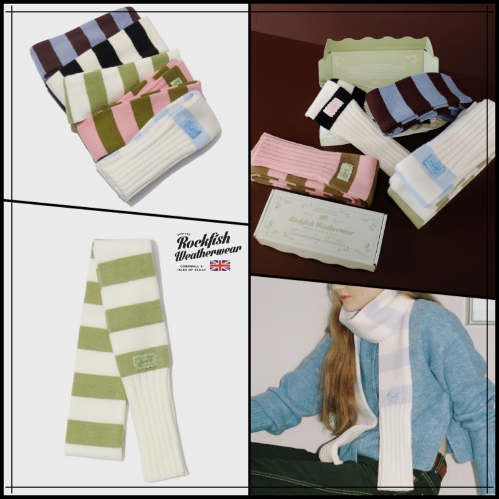 STRIPE RIBBED MUFFLER [正規品]