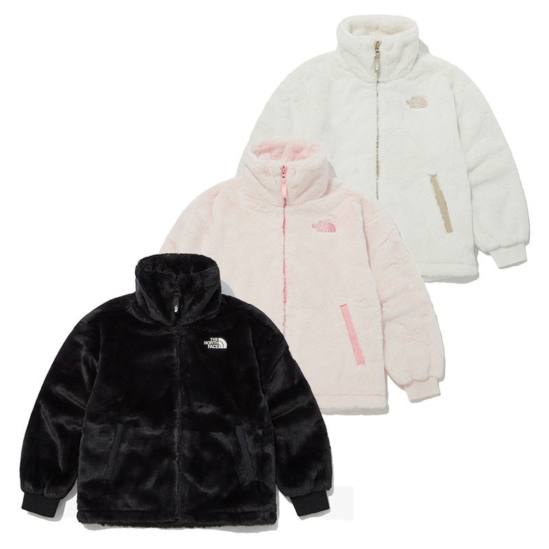 NJ4FP60 GS PUFFY FLEECE JACKET ジャンパー ファージャケット ヌプシ ジュニア 防寒 女の子 男の子 プレイグレーン キッズ KIDS フリース WHITELABEL