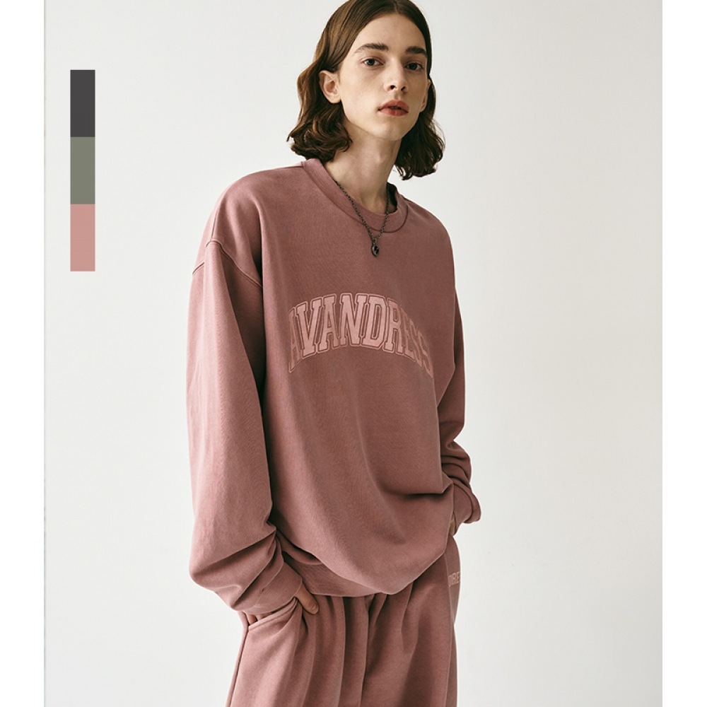 アヴァンドレスピグメントオーバーフィットスウェットシャツ-3COL