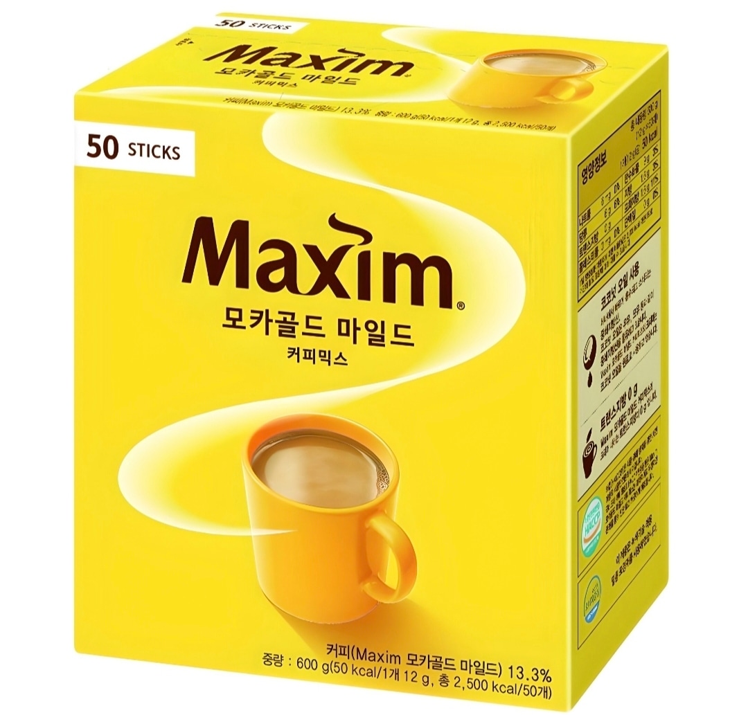 (韓国食品) 12g*50個*6box /モカ ゴールド／インスタントコーヒー／スティックコーヒー／韓国コーヒー／韓国インスタントコーヒー／韓国人気コーヒー