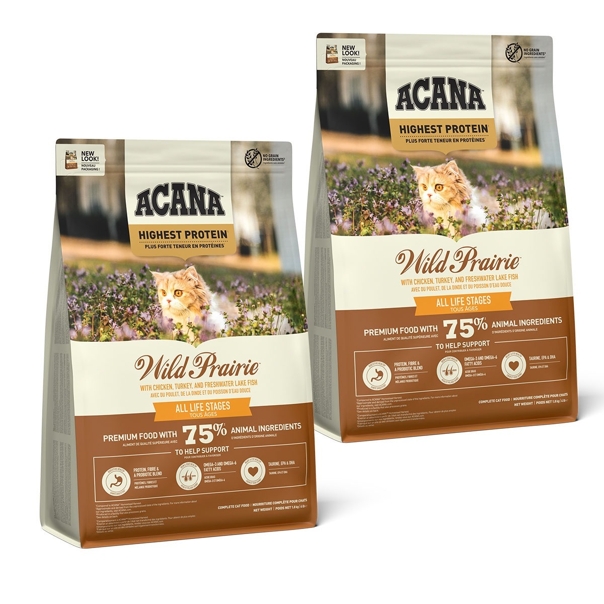 ハイエストプロテイン ワイルドプレイリーキャット 1.8kg×2個 キャットフード