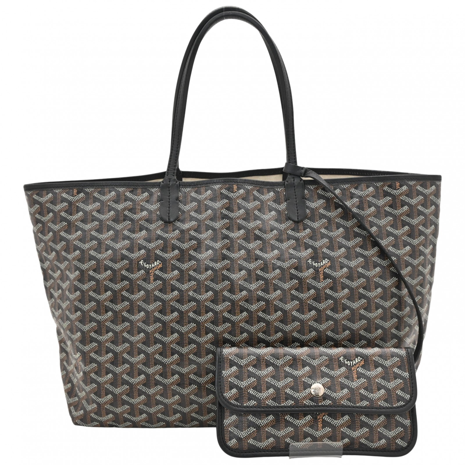 ゴヤール サンルイPM ブラック トートバッグ ポーチ付き Bランク go15155ff