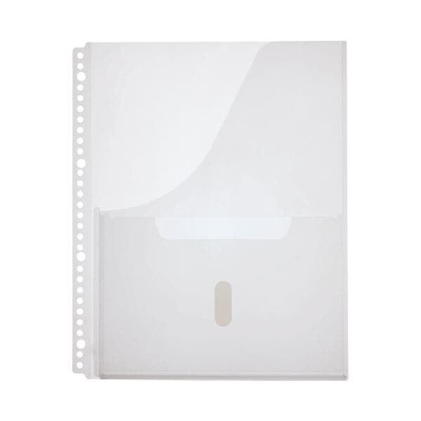 （まとめ） キングジム 取扱説明書ファイル用ポケット30穴 2630PB(×30セット)