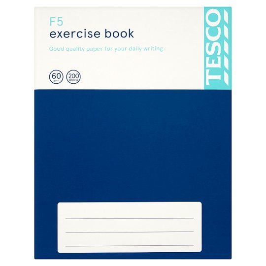 Tesco F5 Exercise Book 60gsm 200 Sheets