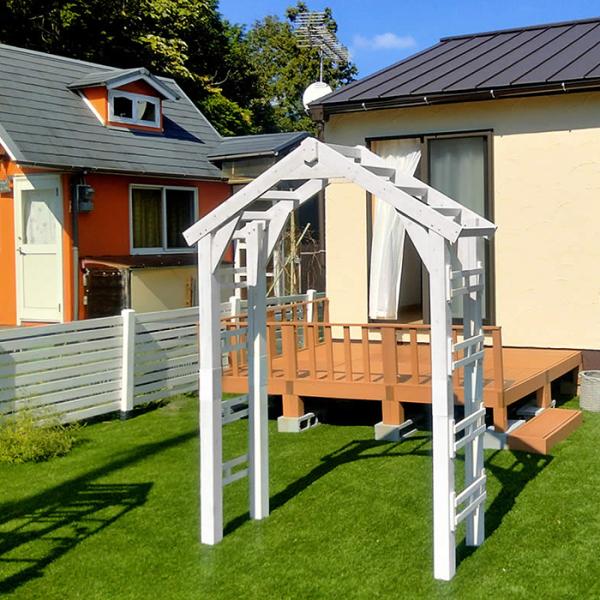アーチ ガーデンアーチ 庭 ガーデニング 三角屋根 かわいい おしゃれ ヨーロピアン 西洋建築 DIY 木製 天然木 姫系 北欧 オブジェ 装飾 ガーリー フェミニン 17,416円