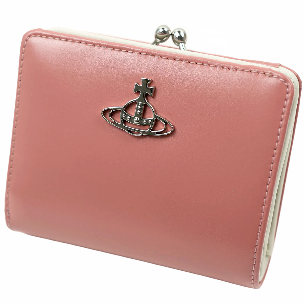 ヴィヴィアンウエストウッド 二つ折り財布 がま口 レディース ピンク Vivienne Westwood JORDAN WALLET WITH FRAME POCKET PINK 51010020-4