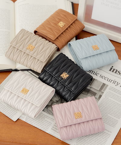 【Q10限定】新色ｷｬﾒﾙ登場！ 二つ折り財布 [6カラ...のサムネイル