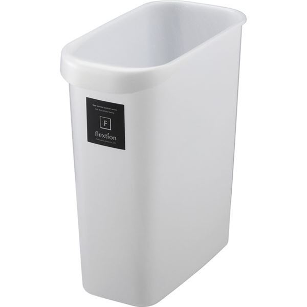(32セット) スタイリッシュ ダストボックス/ゴミ箱 (角型 8L メタリックホワイト) 材質：PP 『Nフレクション』