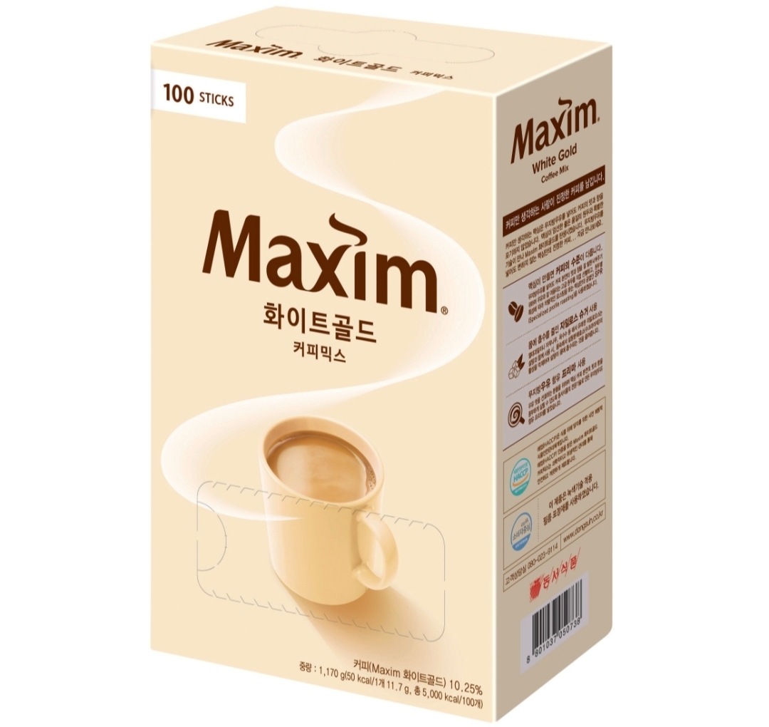 (韓国食品) 11.7g*100個*2box /ホワイトモカ ゴールド／ホワイトモカ／インスタントコーヒー／スティックコーヒー／韓国コーヒー／韓国インスタントコーヒー／韓国の人気コーヒー
