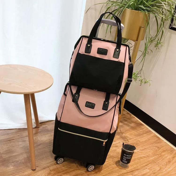 キャリーバッグリュックの2点セット機内持ち込みキャリーバッグ360度回転キャスター付きリュックリュックバッグ2ay軽量大容量ソ