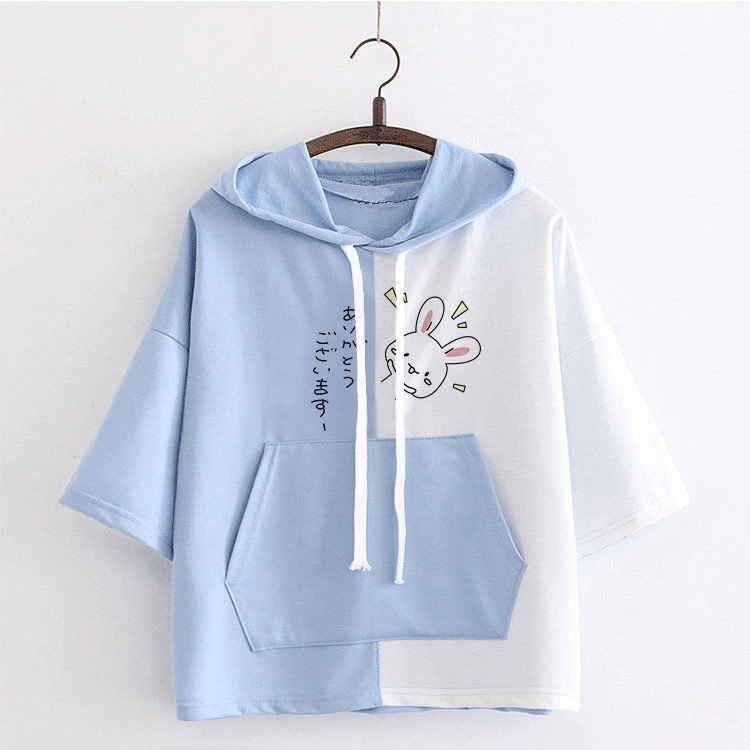 パーカー森ガール フード付きTシャツ 元気ガール スウェットパーカー