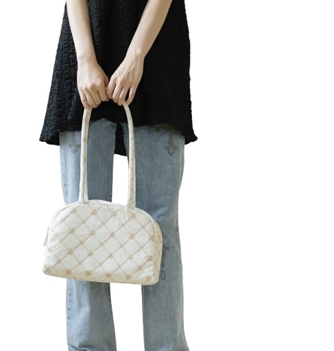 [BOLSAC] Plummy Bag Andrea ホワイト デイリートート