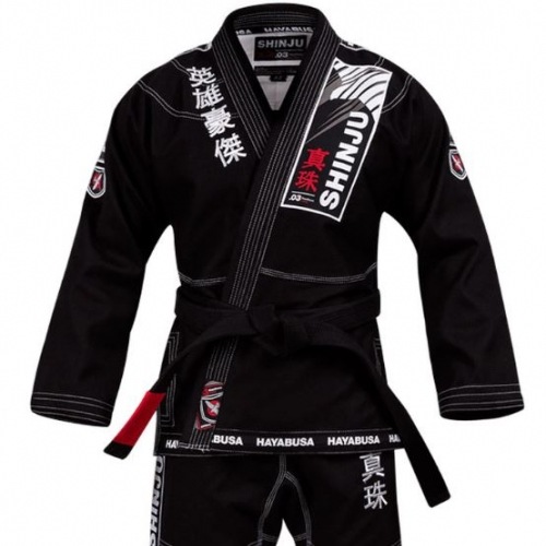 柔術BJJ制服黒はやぶさShinju3真珠織ジウジウスGI着物