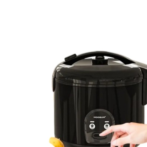 MOOSUM 電気炊飯器 1タッチ操作 5カップ炊き 高速 便利 付属品 ステーマー 取り外し可能インナーカバー オートウォーマー ブラック アジアンジャン寿司米 食事準備 キッチン家電 モダンキッチ