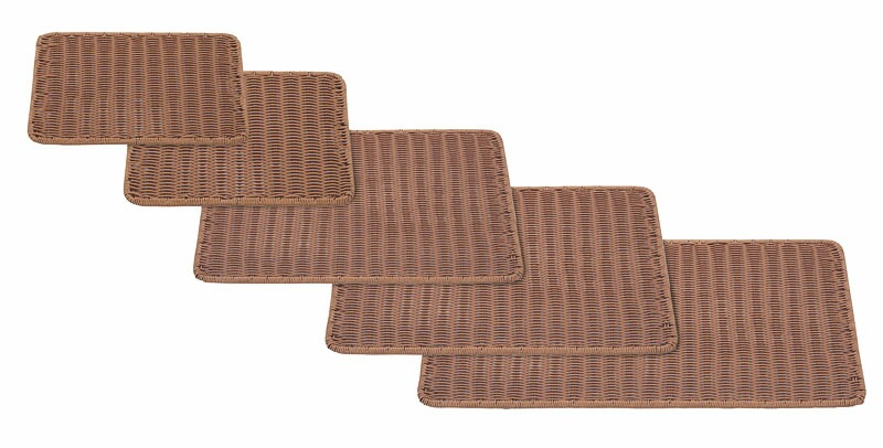 （まとめ買い）トーダイ PPラタン 角型パントレー 37型 ブラウンBB-802-BR [x3]