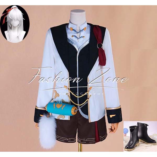崩壊：スターレイル 風 景元 Jing Yuan 小さい子猫ちゃんシリーズ コスプレ衣装 ウィッグ 靴 cosplay ハロウィン 演出服 変装