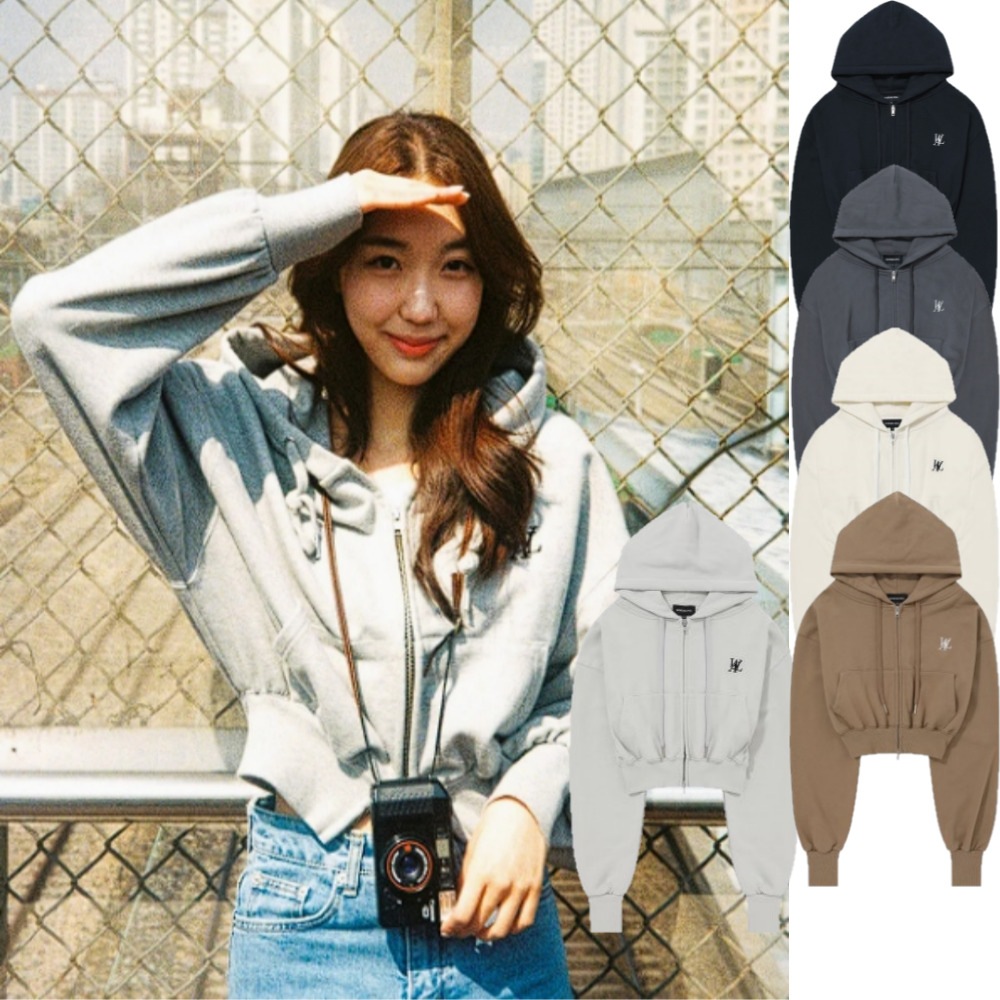 Signature crop hood zip-up/パーカージップアップ/7カラー