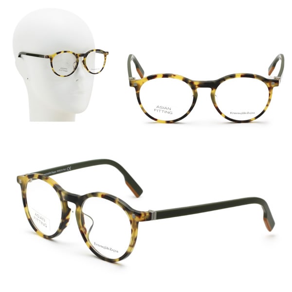 フレームのみ EZ5122-F/V 055 53 Ermenegildo Zegna メガネ 眼鏡 アジアンフィット イエローハバナ