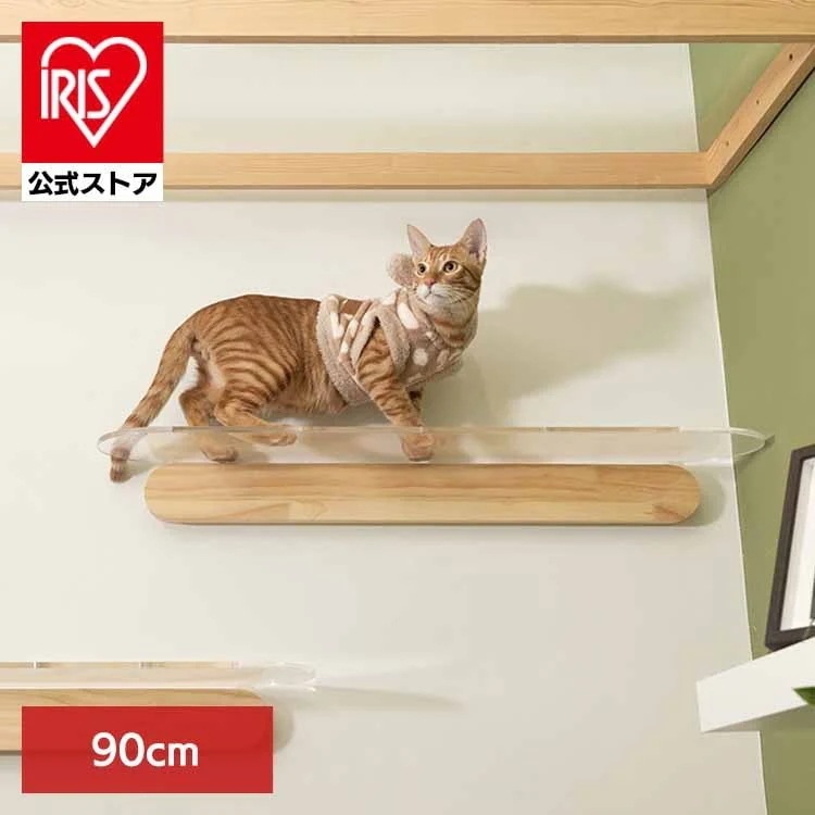 キャットウォーク キャットステップ 猫用品 ペット用品 猫家具 猫ベッド 壁掛け ペット共生 スケルトン 透明ステップ OBLONG/L90cm MZ0036