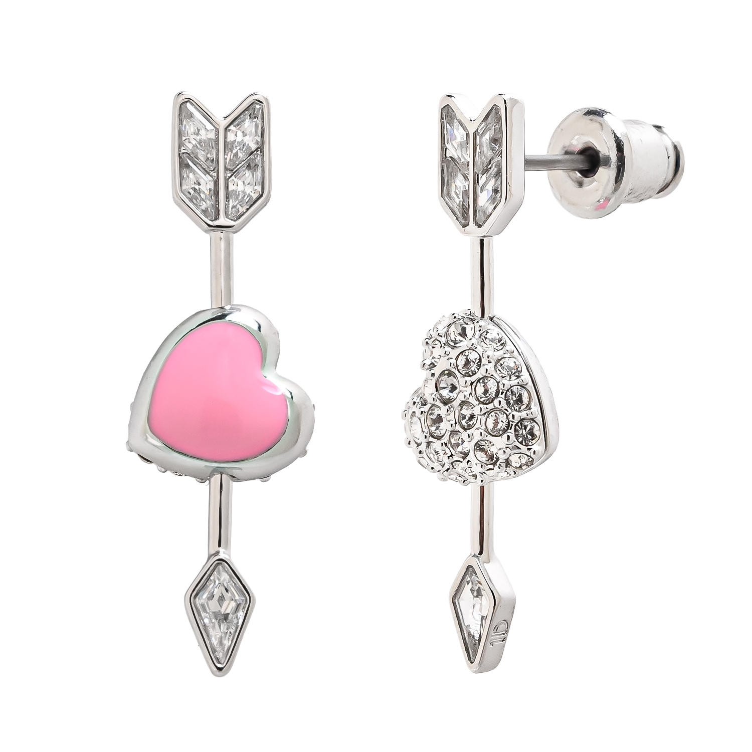 ピアス Idyllia イディリア ハート キューピッド 矢 ドロップピアス リバーシブル クリア シルバー ピンク 5749602 ジュエリー アクセサリー