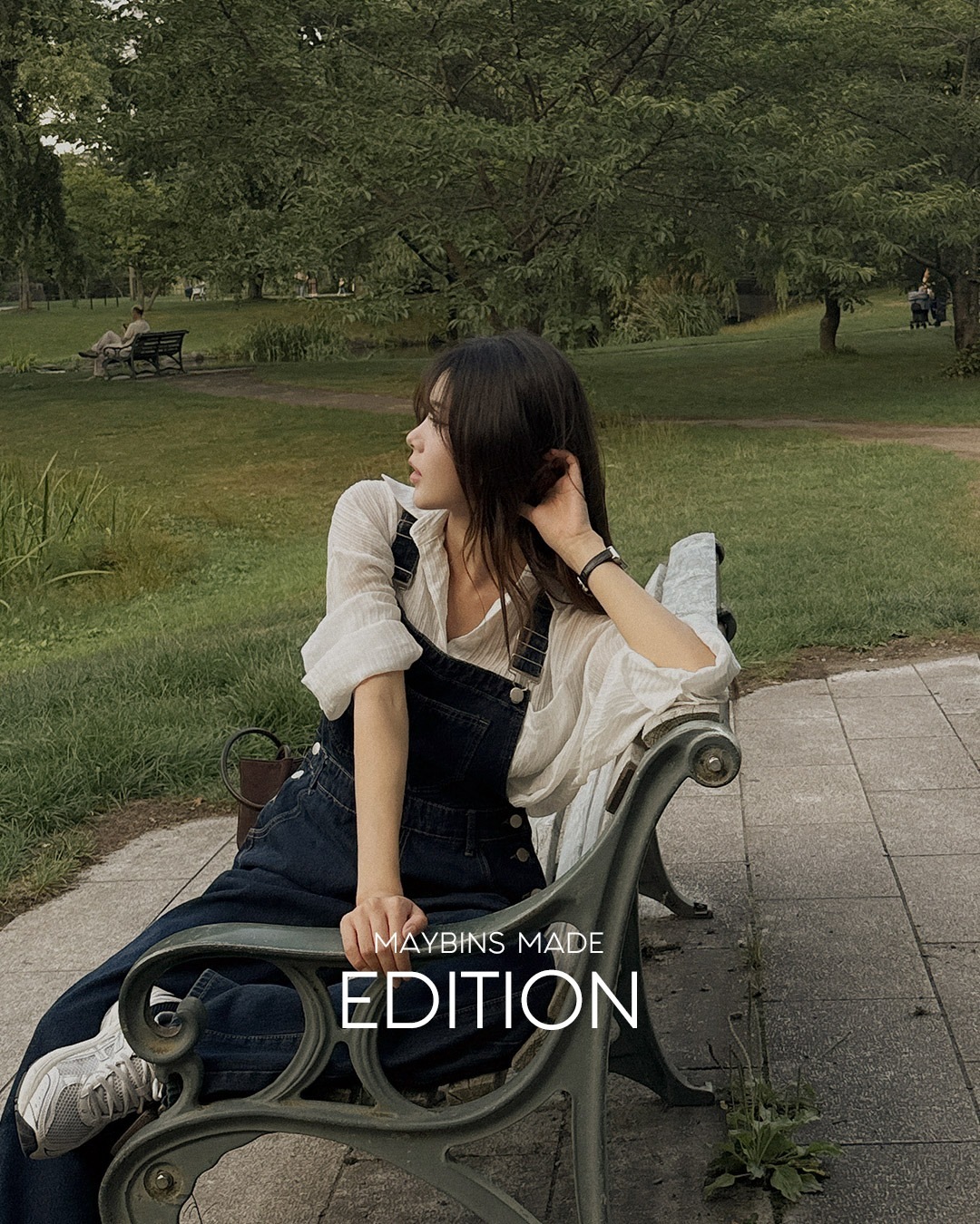 [MADE] アレンオーバーロールデニムパンツ韓国ファッション レディース