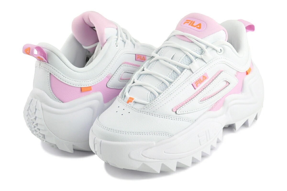 ツイスター 厚底 カジュアル スニーカー ホワイト ピンク 5xm02295-134