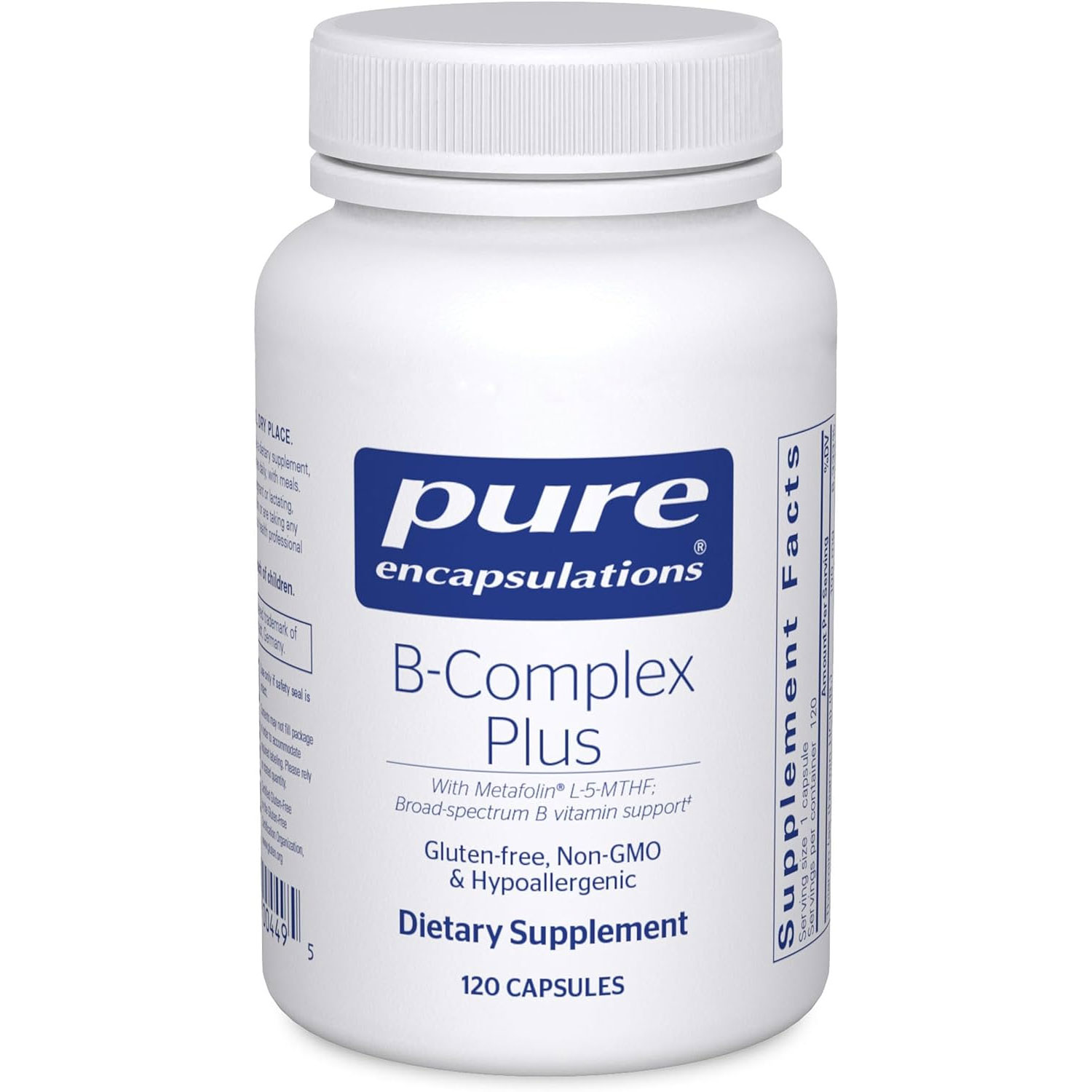 Pure Encapsulations B Complex Plus - 120 Vegetable Capsules by Pure Encapsulations