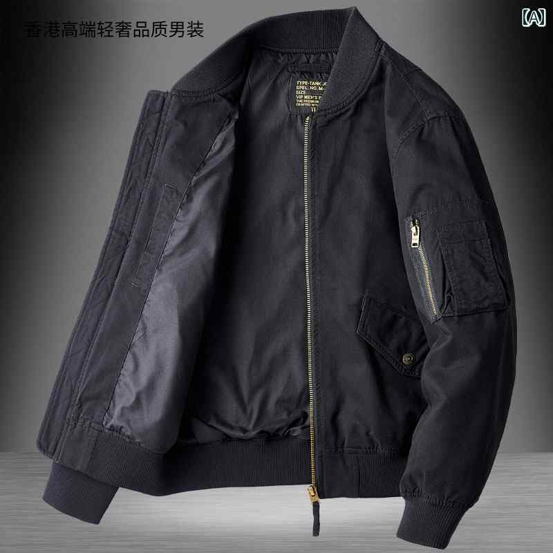 メンズ ファッション 秋 カジュアル ジャケット 春秋 野球 ユニフォーム 綿 大きいサイズ ワークジャケット