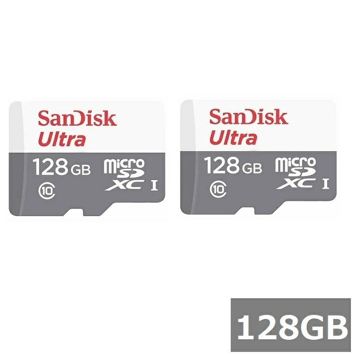 【2セット】 サンディスク マイクロSD MicroSDXC SDSQUNR-128G-GN6MN Ultra 128GB Sandisk マイクロSDXCカード microSDカード Cla