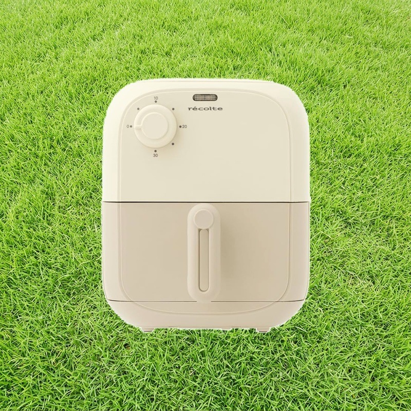 recolte レコルト エアーオーブン ミニ ノンフライヤー エアフライヤー コンパクト 1.5L ノンオイル 油なし調理 揚げ物の温め直し 唐揚げ フライドポテト 家庭用 専用レシピ付き ホワイト
