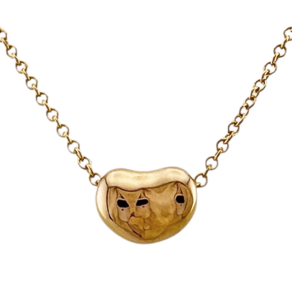 ティファニー ビーン ネックレス 18金 K18ピンクゴールド TIFFANY&Co. 中古 美品